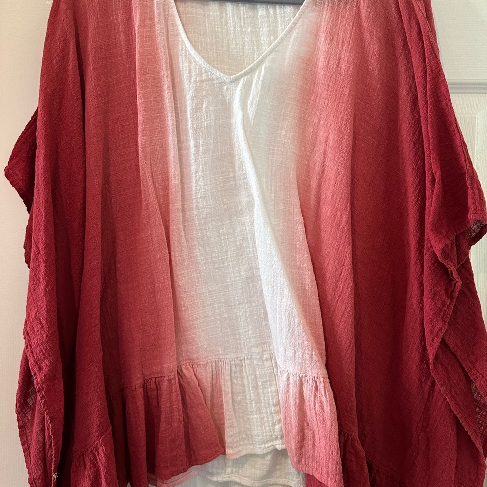Lane Bryant Cream Textured Blouse
